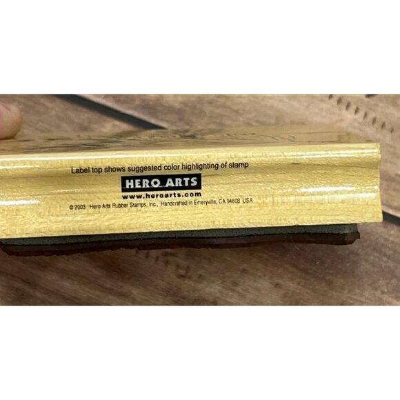 2003 HERO ARTS H2887 REAL PINE TREE WOOD MOUNTED RUBBER STAMP PINE NEEDLE - Picture 2 of 4